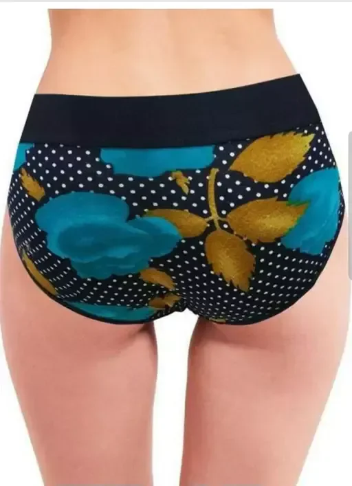 3 pace pack women black print Mo - XL