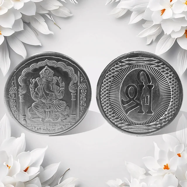 Decorative Ganesh Coin – Auspicious Pooja & Gift | Giftoiza
