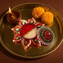 Decorative Kumkum Dani – Handcrafted with Stone Work Lid