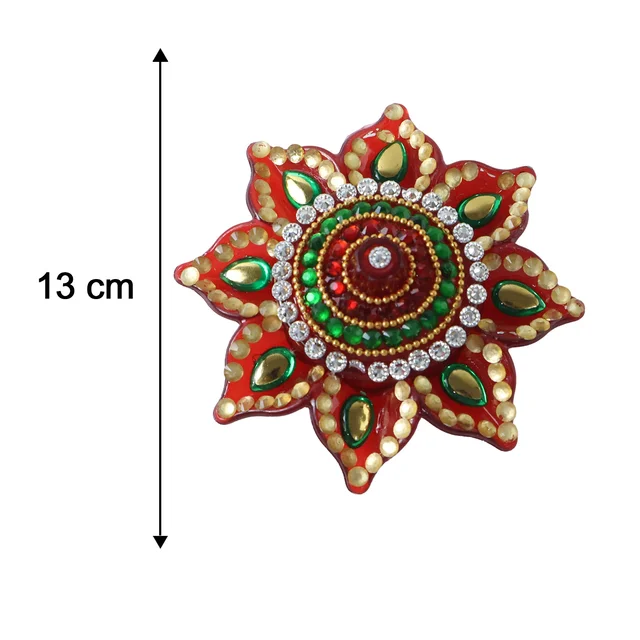 Decorative Kumkum Dani – Handcrafted with Stone Work Lid