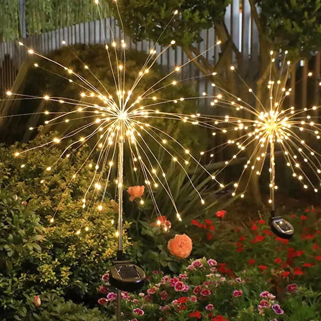 Decorative Solar Firework LED Garden Lights – Waterproof Outdoor Sparkler