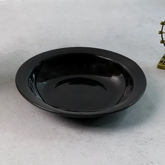 Deep Black Curry & Soup Serving Bowl – Durable & Elegant