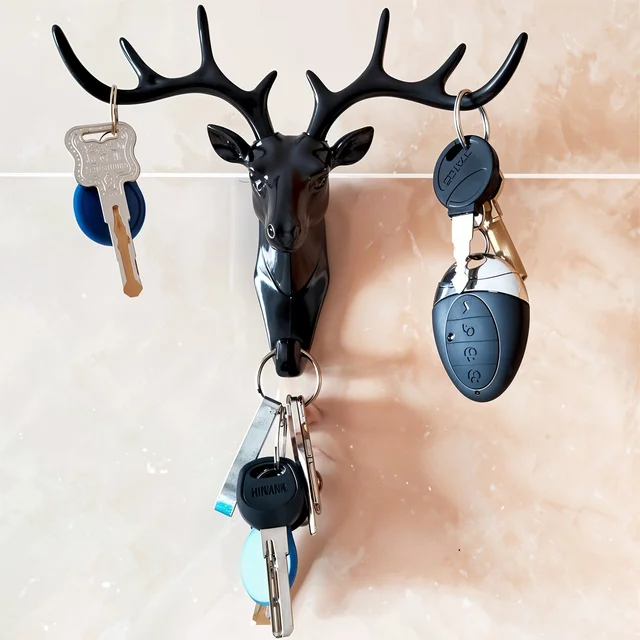 Deer Head Wall Hook – Self-Adhesive & Decorative | Styleva