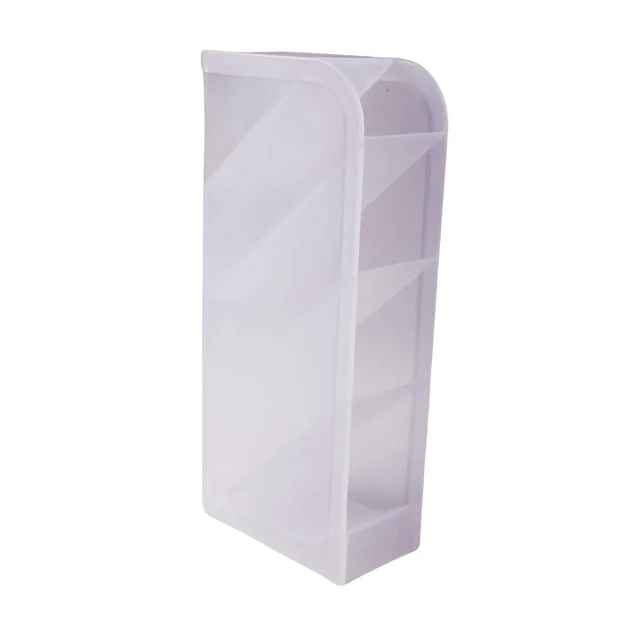 Desk Organizer – 4 Compartments in Clear Plastic for Office Supplies
