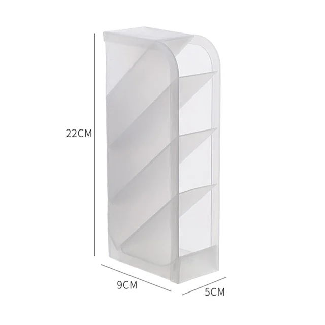 Desk Organizer – 4 Compartments in Clear Plastic for Office Supplies