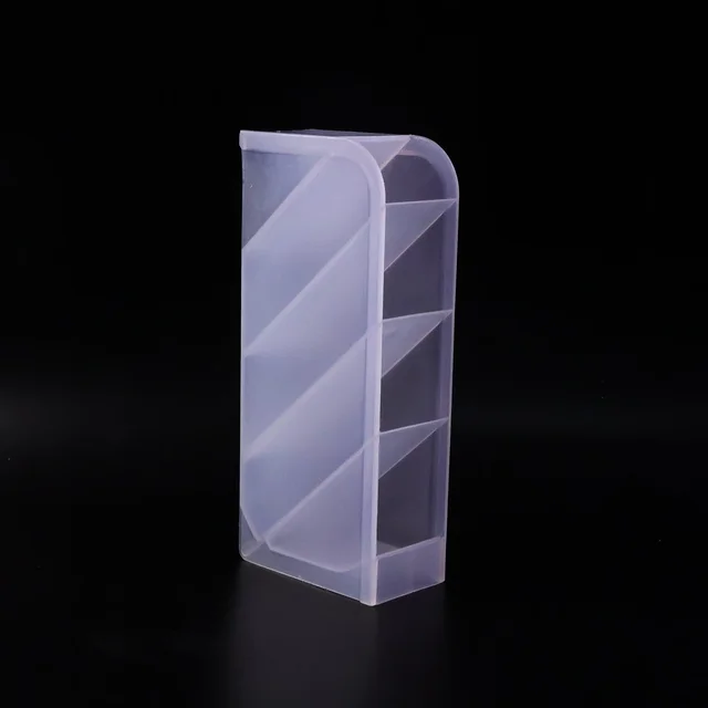 Desk Organizer – 4 Compartments in Clear Plastic for Office Supplies
