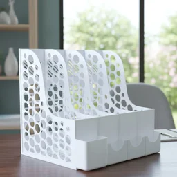 Desk Organizer File Holder – Vertical Multipurpose Workspace Storage