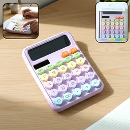 Desktop Calculator – Large Display & Soft Multicolor Keys
