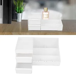 Desktop Cosmetic Storage Box – Large Capacity 9 Compartments | Organivo