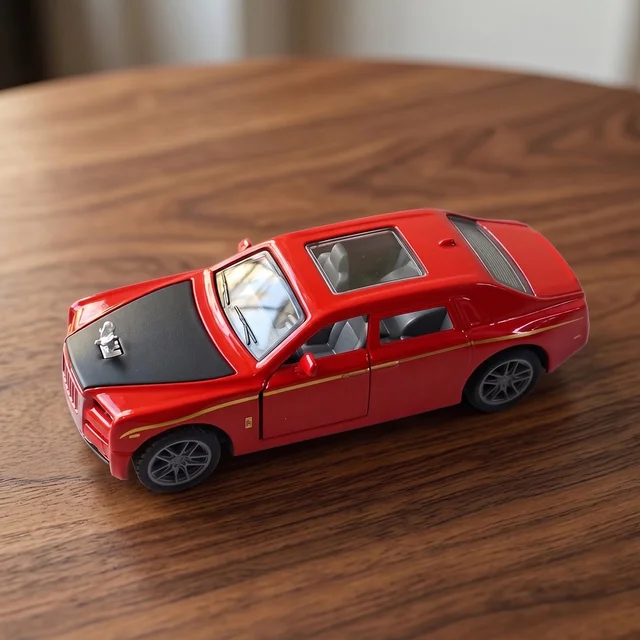 Die-Cast Metal Pull-Back Toy Car – Realistic Luxury Sedan Model