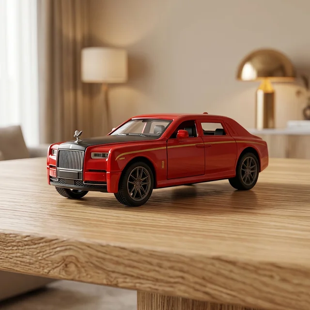 Die-Cast Metal Pull-Back Toy Car – Realistic Luxury Sedan Model