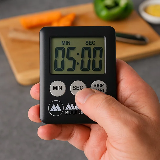 Digital Kitchen Timer – Large Display, Loud Alarm & Magnetic Mount