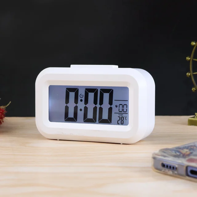 Digital LED Alarm Clock – Compact with Temperature & Night Light