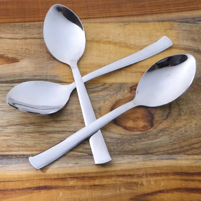 Dining Spoons Set of 3 – Rust-Resistant with Comfortable Grip