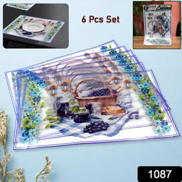 Dining Table Placemats – Heat-Resistant PVC Set of 6 | Tidy Table