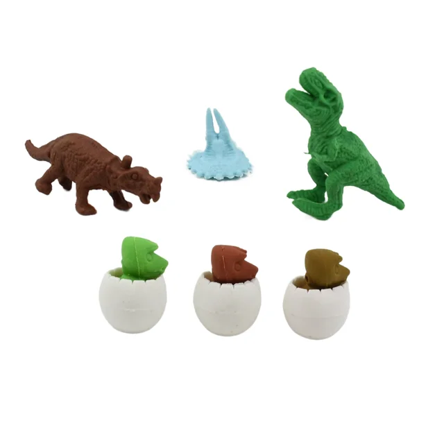 Dinosaur Puzzle Erasers – 5-Pc Kids Fun Stationery Set | Brain Horizon