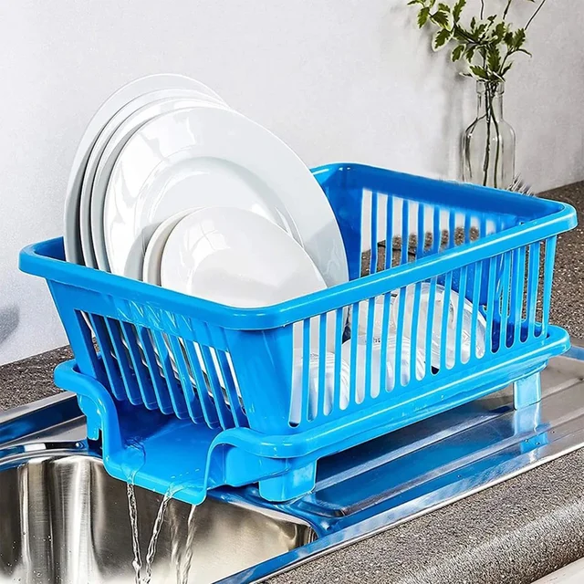 Dish Drainer Rack – Durable Plastic Kitchen Organizer | Lunchie Bunchie
