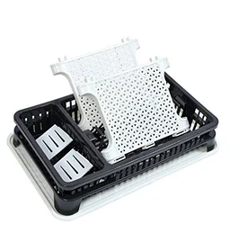 Dish Drying Rack – Water Storing Tray & Utensil Organizer | CookAura
