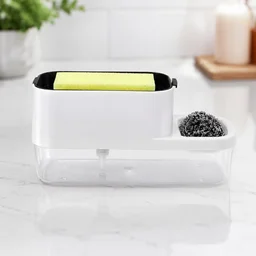 Dish Soap Dispenser & Sponge Holder – Compact & Durable | VelvetBubbles