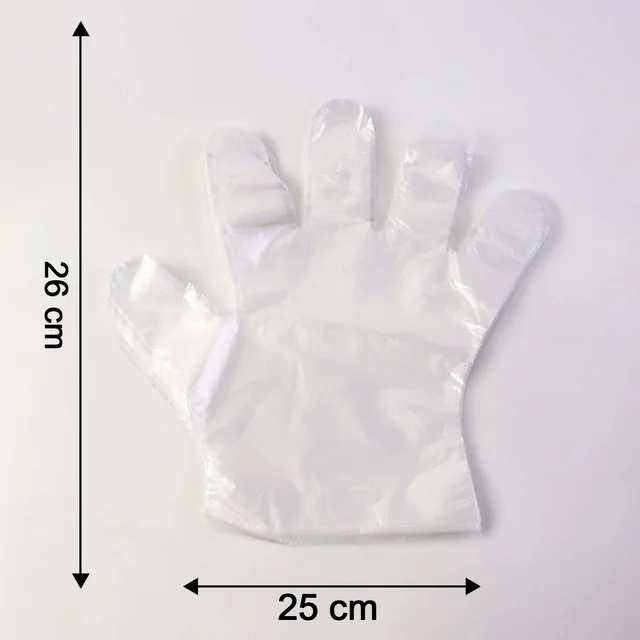 Disposable Clear Gloves – Pack of 50 for Food & Cleaning