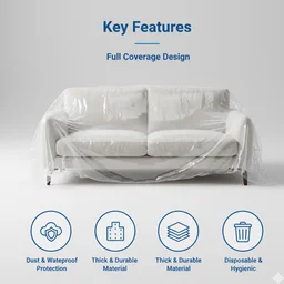 Disposable Furniture Cover – Thick Plastic Dust Proof | Styleva