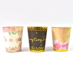 Disposable Paper Cups – Mixed Colour 3 Pcs Set | hydrozilla