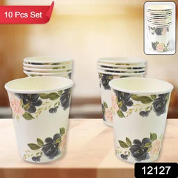 Disposable Paper Cups – Mixed Design 10 Pcs Set | Papezo
