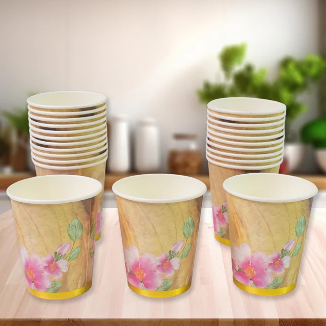 Disposable Paper Cups – Mixed Design 24 Pcs | Papezo