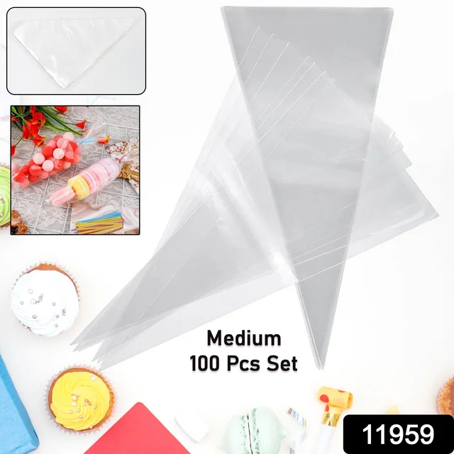Disposable Piping Bags – 100 Pcs Medium for Cake Decorating