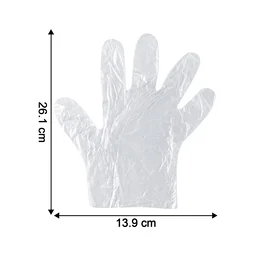 Disposable Plastic Gloves – 100 Pc Large for Food & Cleaning