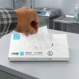 Disposable Plastic Gloves – 100 Pc Large for Food & Cleaning