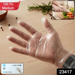 Disposable Plastic Gloves – Food-safe 100-piece pack for hygiene