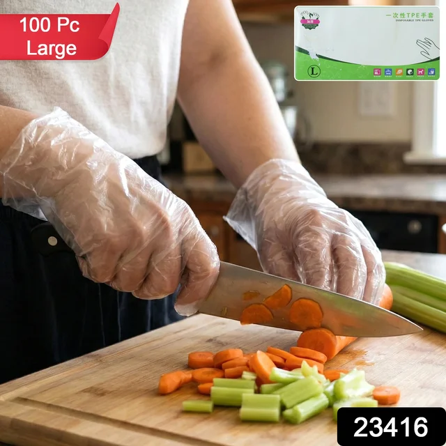 Disposable Plastic Gloves – Pack of 100, Food & Hygiene Safe