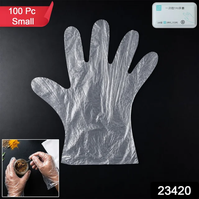 Disposable Plastic Gloves – Pack of 100 for Kitchen & Food Handling