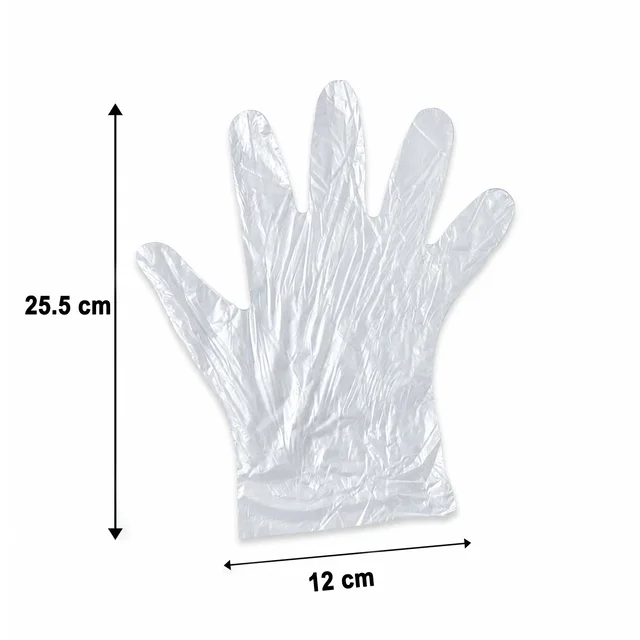 Disposable Plastic Gloves – Pack of 100 for Kitchen & Food Handling