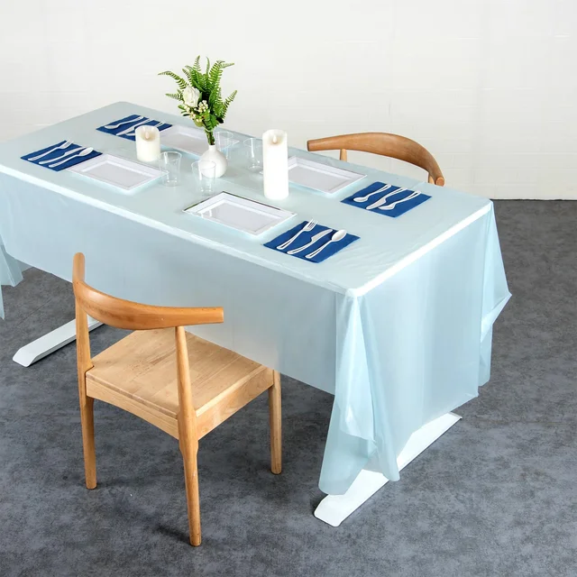 Disposable Plastic Table Cover – Waterproof & Tear-Resistant 137x183 cm