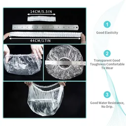 Disposable Shower Caps – Large Waterproof 12-Pack | VelvaBloom