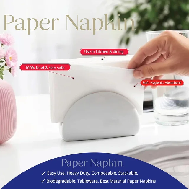 Disposable Tissue Napkins – Soft, Absorbent 75 Pack