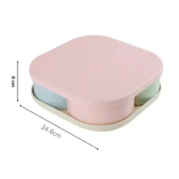 Divided Snack Box – Rotating Dry Fruit Platter | Lunchie Bunchie