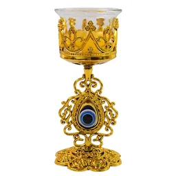 Diwali Candle Holder – Smokeless Glass Tea Light with Plastic Stand