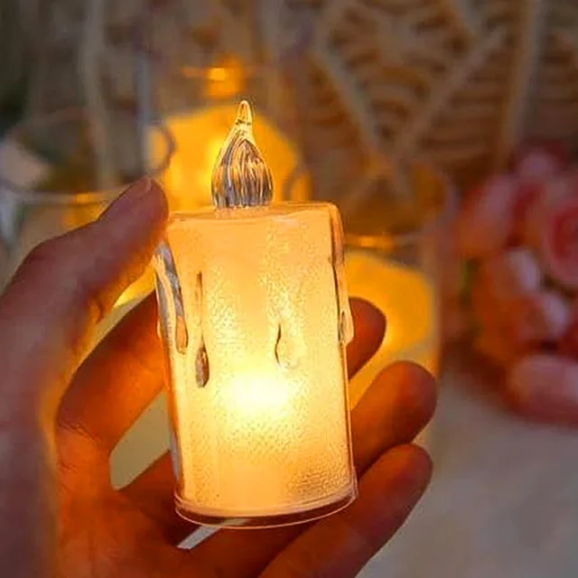 Diwali LED Candle – Crystal Glitter Light for Home Decor | Styleva