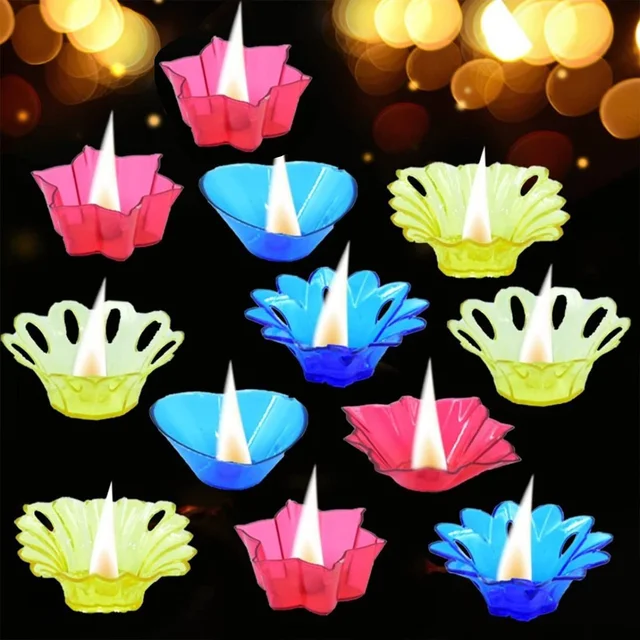 Diya Set for Diwali – Reflection Design, 12 Pieces | Styleva