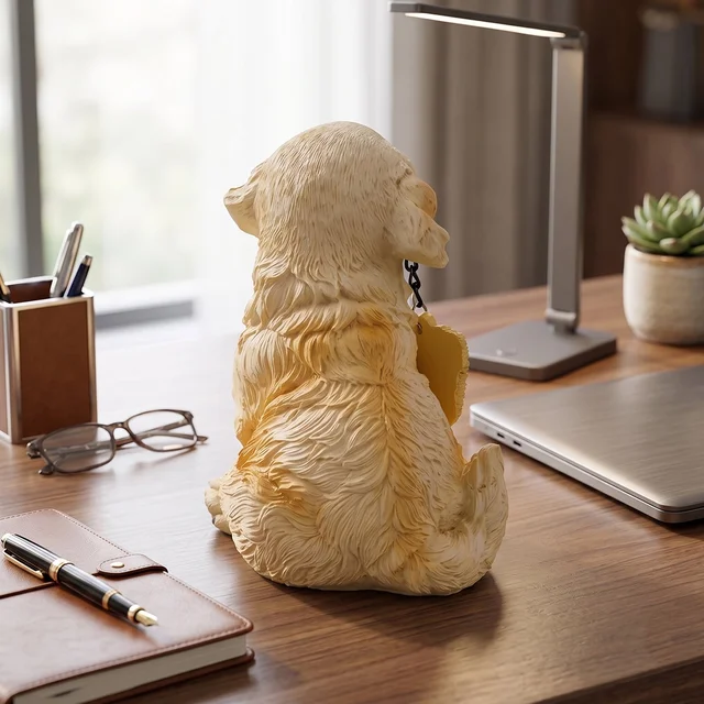 Dog Welcome Figurine – Charmingly Hand-Painted Home Decor