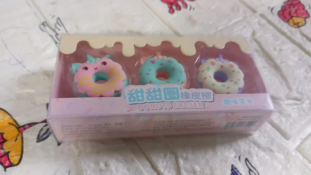 Donut Erasers – Non-Toxic 3pc Set for Kids | JubileeJoy