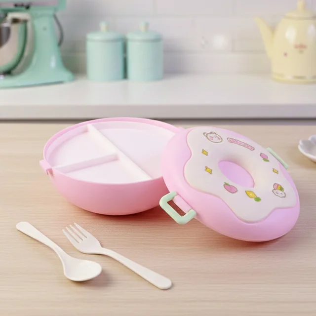 Donut Lunch Box – Insulated 3-Compartment for Kids & Adults | Lunchie Bunchie