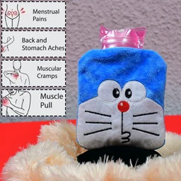 Doremon Hot Water Bag – Soft Cover for Pain Relief | Velvet Wellness