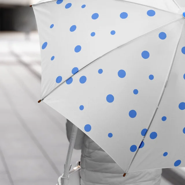 Dot Printed Umbrella Automatic Windproof for Monsoon