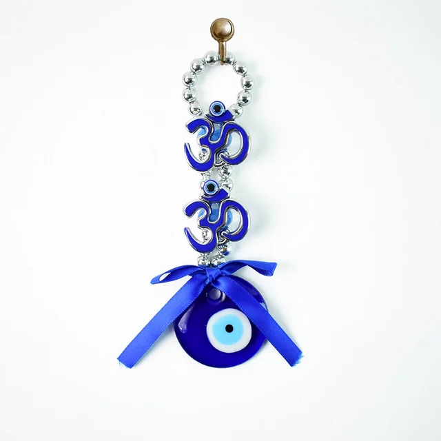 Double OM Evil Eye Hanging – Spiritual Protection Decor
