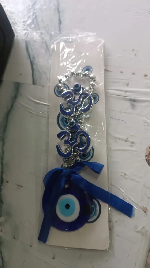Double OM Evil Eye Hanging – Spiritual Protection Decor