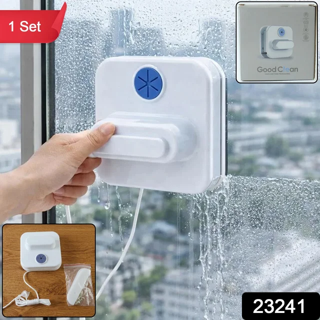 Double Sided Magnetic Window Cleaner – Glass Wiper with Safety Rope